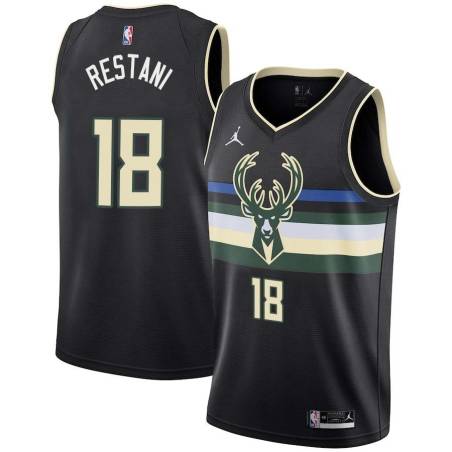 Black Kevin Restani Bucks #18 Twill Basketball Jersey FREE SHIPPING