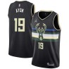 Black Gustavo Ayon Bucks #19 Twill Basketball Jersey FREE SHIPPING