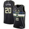 Black Kevin Stacom Bucks #20 Twill Basketball Jersey FREE SHIPPING