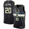 Black Marvin Williams Bucks #20 Twill Basketball Jersey FREE SHIPPING