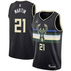 Black Cuonzo Martin Bucks #21 Twill Basketball Jersey FREE SHIPPING