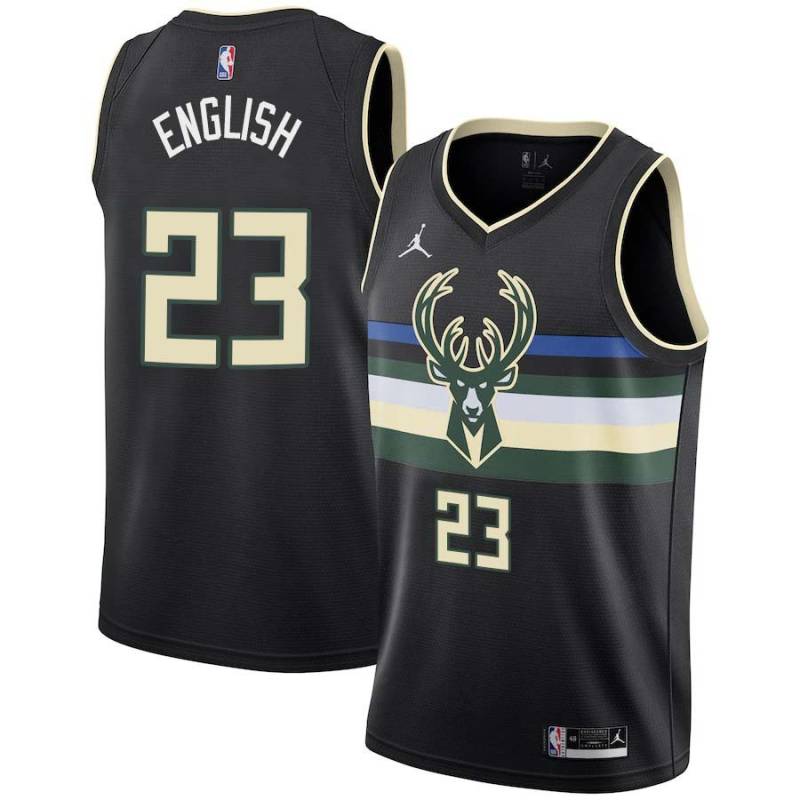 Black Alex English Bucks #23 Twill Basketball Jersey FREE SHIPPING