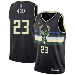 Black Joe Wolf Bucks #23 Twill Basketball Jersey FREE SHIPPING