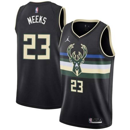 Black Jodie Meeks Bucks #23 Twill Basketball Jersey FREE SHIPPING