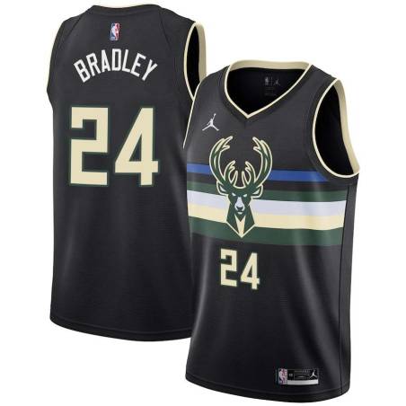 Black Dudley Bradley Bucks #24 Twill Basketball Jersey FREE SHIPPING