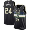 Black Danny Schayes Bucks #24 Twill Basketball Jersey FREE SHIPPING