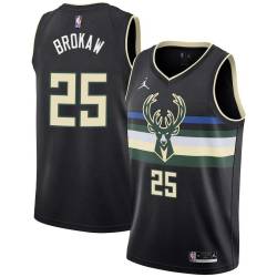 Black Gary Brokaw Bucks #25 Twill Basketball Jersey FREE SHIPPING