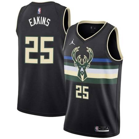 Black Jim Eakins Bucks #25 Twill Basketball Jersey FREE SHIPPING