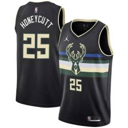 Black Jerald Honeycutt Bucks #25 Twill Basketball Jersey FREE SHIPPING