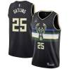 Black Chris Gatling Bucks #25 Twill Basketball Jersey FREE SHIPPING