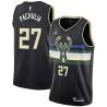 Black Zaza Pachulia Bucks #27 Twill Basketball Jersey FREE SHIPPING