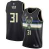 Black Jim Fox Bucks #31 Twill Basketball Jersey FREE SHIPPING