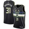 Black Richard Washington Bucks #31 Twill Basketball Jersey FREE SHIPPING