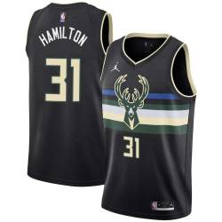 Black Zendon Hamilton Bucks #31 Twill Basketball Jersey FREE SHIPPING