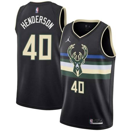 Black Jerome Henderson Bucks #40 Twill Basketball Jersey FREE SHIPPING