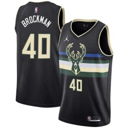 Black Jon Brockman Bucks #40 Twill Basketball Jersey FREE SHIPPING