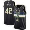 Black Lucius Allen Bucks #42 Twill Basketball Jersey FREE SHIPPING