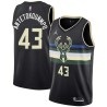 Black Thanasis Antetokounmpo Bucks #43 Twill Basketball Jersey FREE SHIPPING