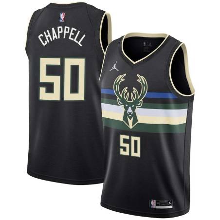 Black Len Chappell Bucks #50 Twill Basketball Jersey FREE SHIPPING