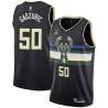 Black Dan Gadzuric Bucks #50 Twill Basketball Jersey FREE SHIPPING