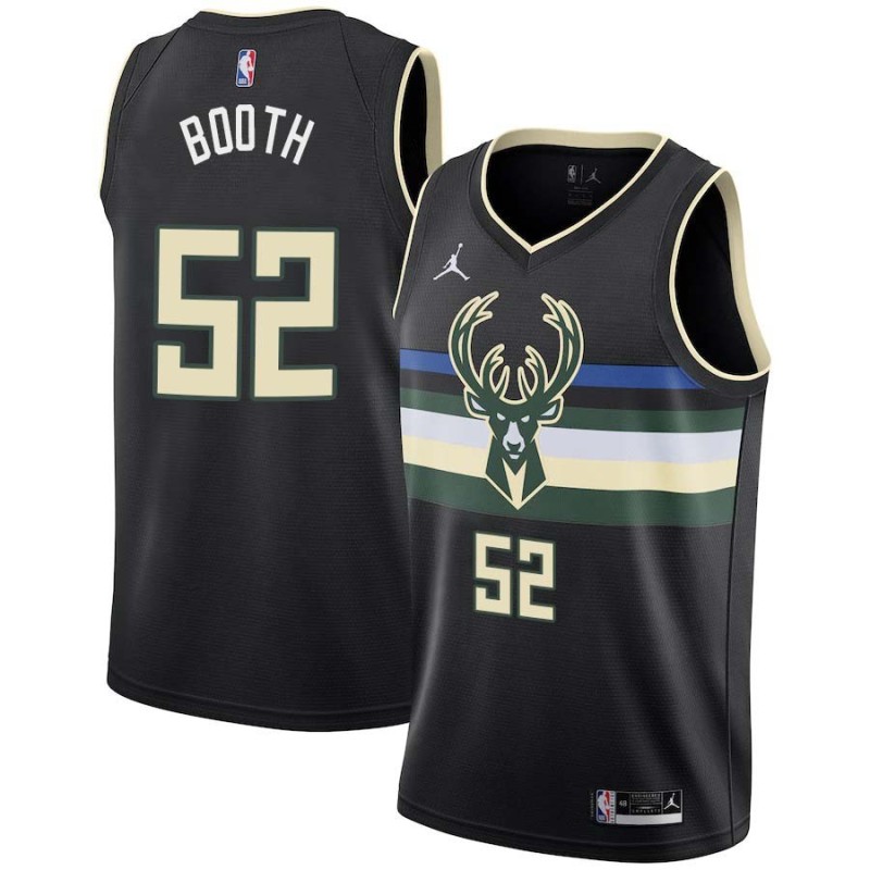 Black Calvin Booth Bucks #52 Twill Basketball Jersey FREE SHIPPING