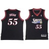 Black Throwback Thomas Jordan Twill Basketball Jersey -76ers #55 Jordan Twill Jerseys, FREE SHIPPING