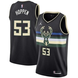 Black Dave Hoppen Bucks #53 Twill Basketball Jersey FREE SHIPPING