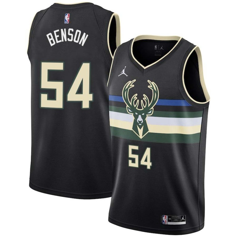 Black Kent Benson Bucks #54 Twill Basketball Jersey FREE SHIPPING