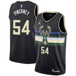 Black Ed Pinckney Bucks #54 Twill Basketball Jersey FREE SHIPPING