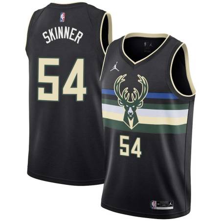 Black Brian Skinner Bucks #54 Twill Basketball Jersey FREE SHIPPING