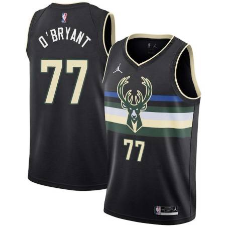 Black Johnny O'Bryant Bucks #77 Twill Basketball Jersey FREE SHIPPING