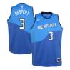 Blue_City Shawn Respert Bucks #3 Twill Basketball Jersey FREE SHIPPING