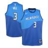 Blue_City George Hill Bucks #3 Twill Basketball Jersey FREE SHIPPING