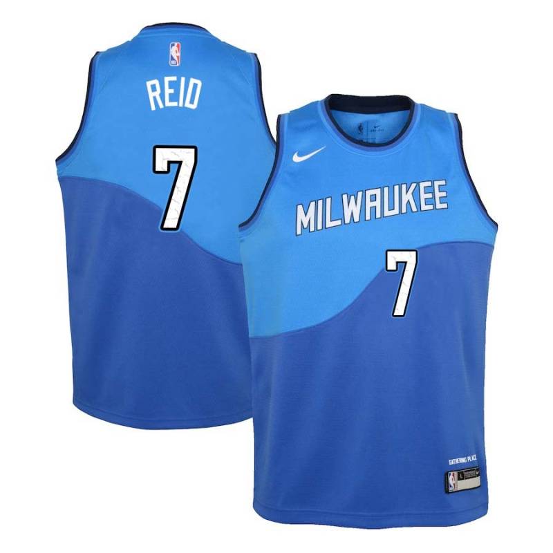 Blue_City J.R. Reid Bucks #7 Twill Basketball Jersey FREE SHIPPING