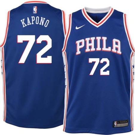 Blue Jason Kapono Twill Basketball Jersey -76ers #72 Kapono Twill Jerseys, FREE SHIPPING