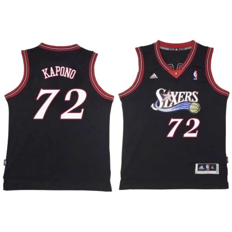 Black Throwback Jason Kapono Twill Basketball Jersey -76ers #72 Kapono Twill Jerseys, FREE SHIPPING