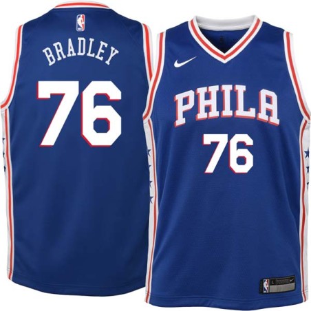 Blue Shawn Bradley Twill Basketball Jersey -76ers #76 Bradley Twill Jerseys, FREE SHIPPING