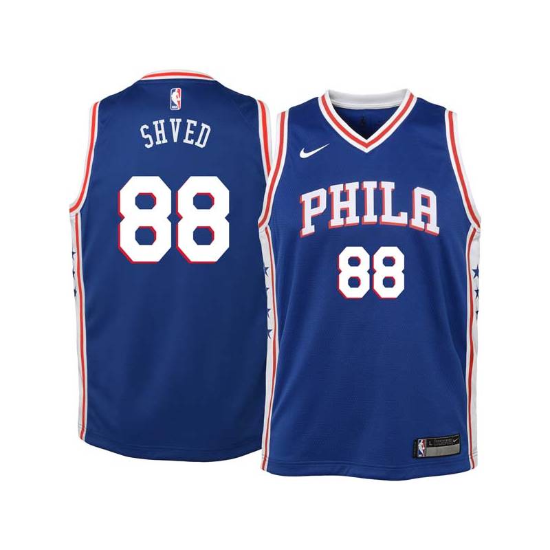 Blue Alexey Shved Twill Basketball Jersey -76ers #88 Shved Twill Jerseys, FREE SHIPPING