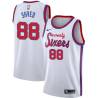 White Classic Alexey Shved Twill Basketball Jersey -76ers #88 Shved Twill Jerseys, FREE SHIPPING