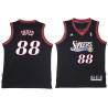 Black Throwback Alexey Shved Twill Basketball Jersey -76ers #88 Shved Twill Jerseys, FREE SHIPPING