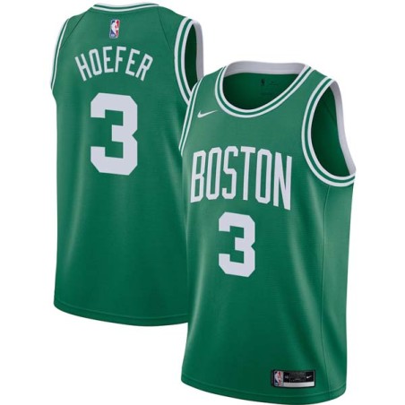 Green Charlie Hoefer Twill Basketball Jersey -Celtics #3 Hoefer Twill Jerseys, FREE SHIPPING