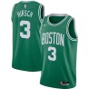 Green Mel Hirsch Twill Basketball Jersey -Celtics #3 Hirsch Twill Jerseys, FREE SHIPPING