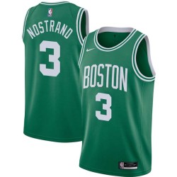 Green George Nostrand Twill Basketball Jersey -Celtics #3 Nostrand Twill Jerseys, FREE SHIPPING