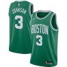 Green Dennis Johnson Twill Basketball Jersey -Celtics #3 Johnson Twill Jerseys, FREE SHIPPING