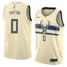 Cream Gary Payton Bucks #0 Twill Basketball Jersey FREE SHIPPING