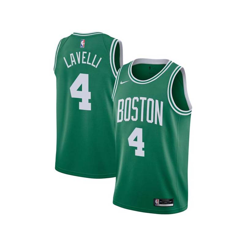 Green Tony Lavelli Twill Basketball Jersey -Celtics #4 Lavelli Twill Jerseys, FREE SHIPPING