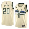 Cream Gary Payton Bucks #20 Twill Basketball Jersey FREE SHIPPING