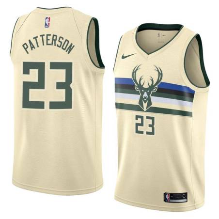 Cream Ruben Patterson Bucks #23 Twill Basketball Jersey FREE SHIPPING