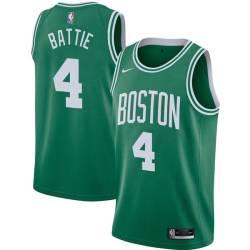 Green Tony Battie Twill Basketball Jersey -Celtics #4 Battie Twill Jerseys, FREE SHIPPING