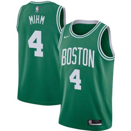 Green Chris Mihm Twill Basketball Jersey -Celtics #4 Mihm Twill Jerseys, FREE SHIPPING